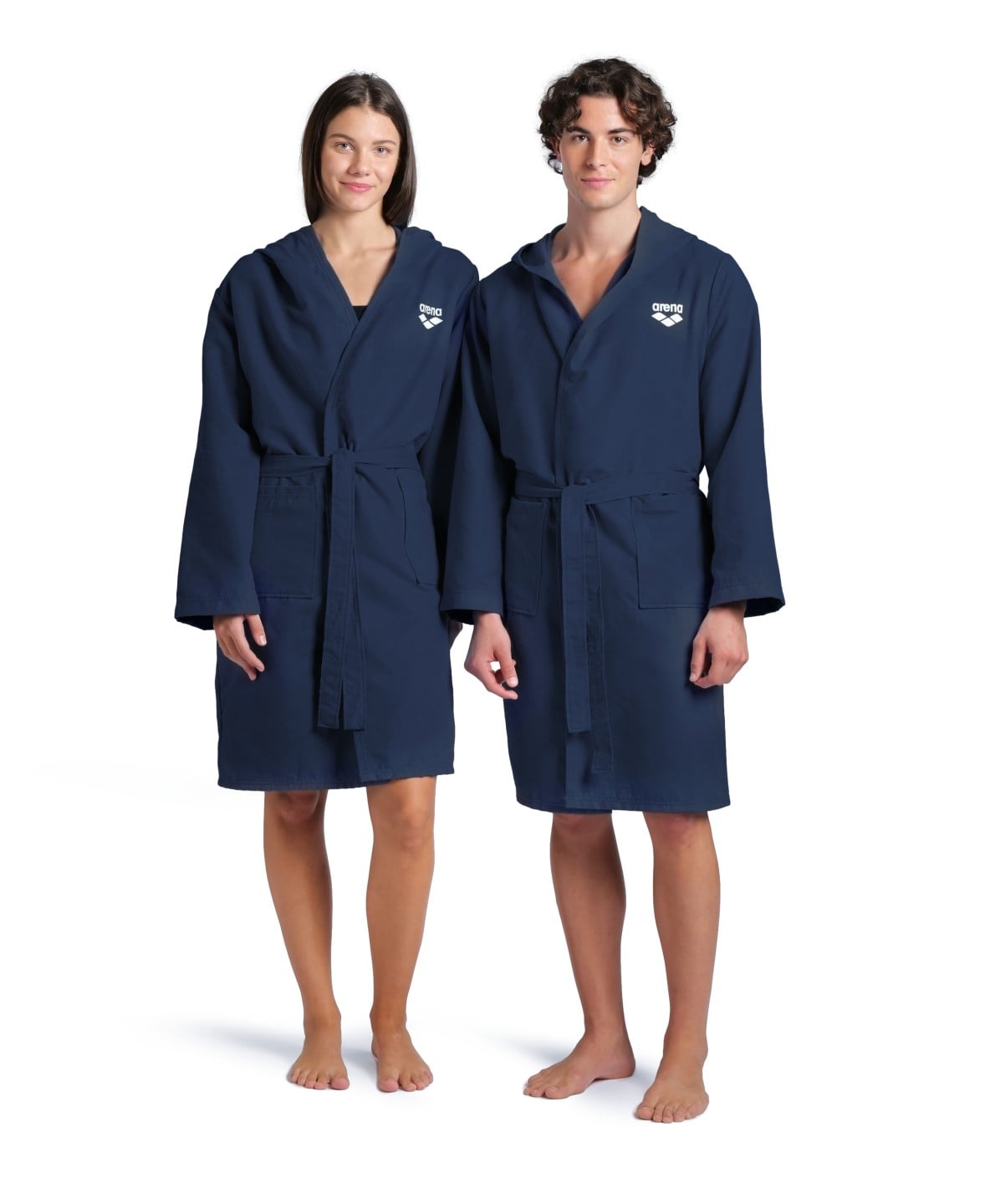 Arena Compact Microfiber Robe navy/white